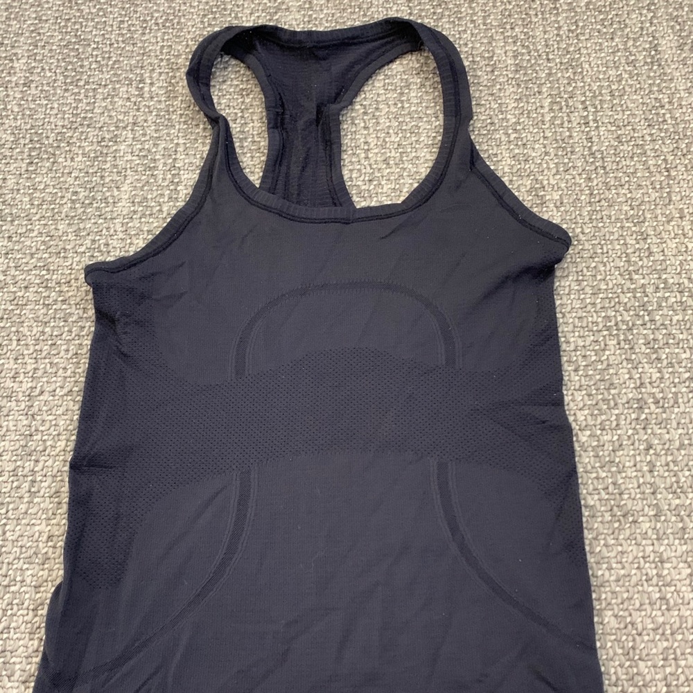 Lululemon navy blue racer back workout tank